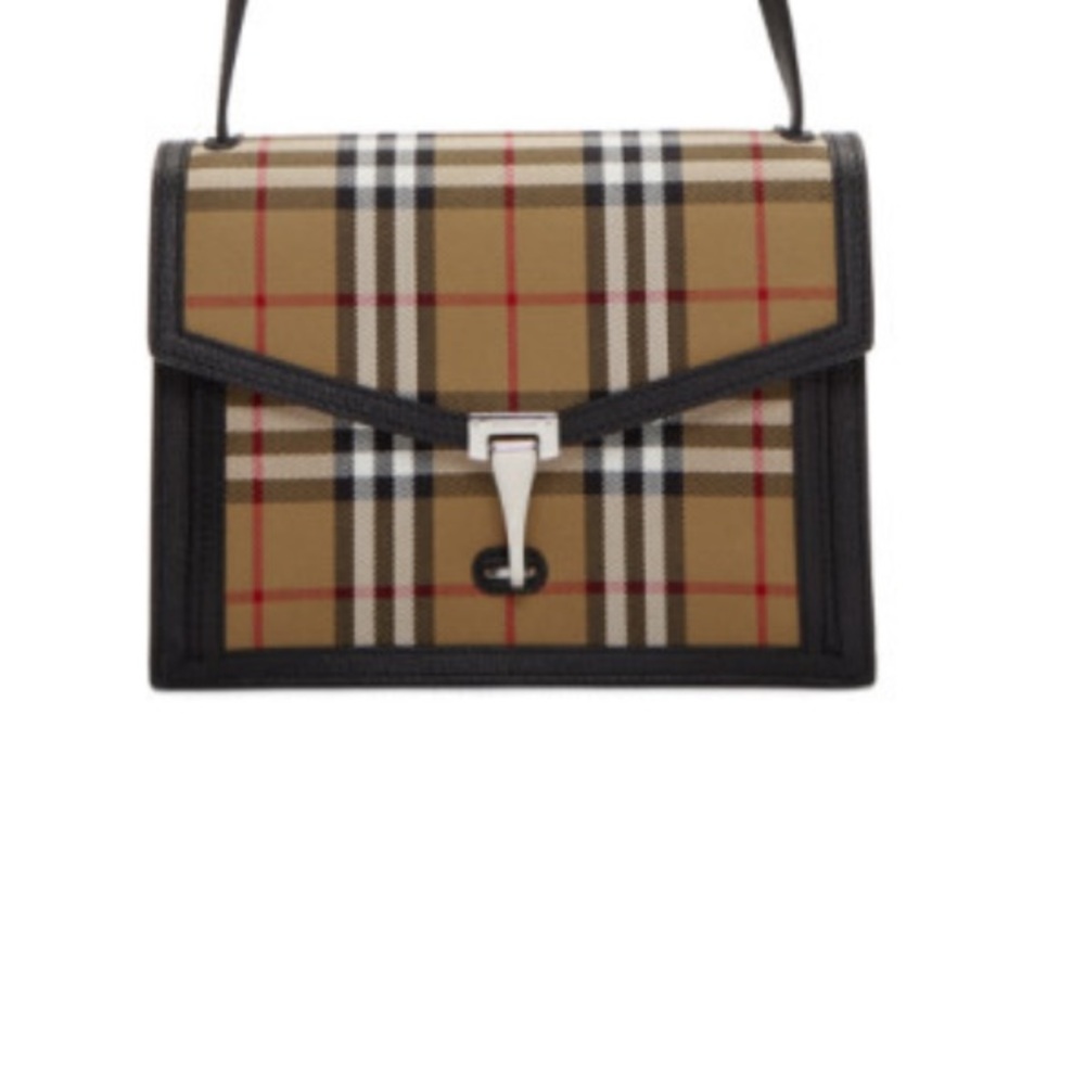 Burberry Macken Vintage Check And Leather Crossbody - Near Excellent Condition